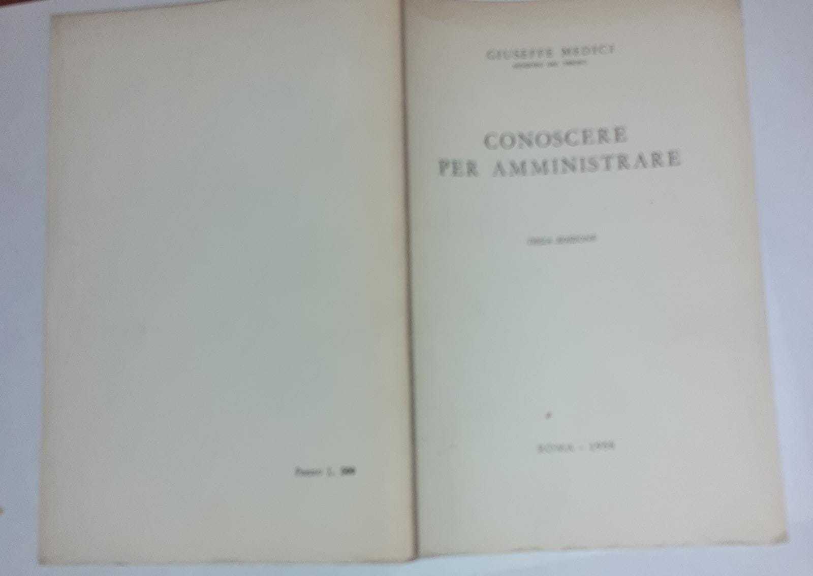 Conoscere per amministrare - copertina