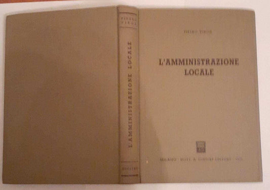 L' amministrazione locale - copertina