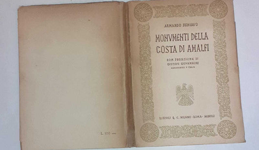 Monumenti della costa di Amalfi, con prefazione di Gustavo Giovannoni accademico d'Italia - copertina