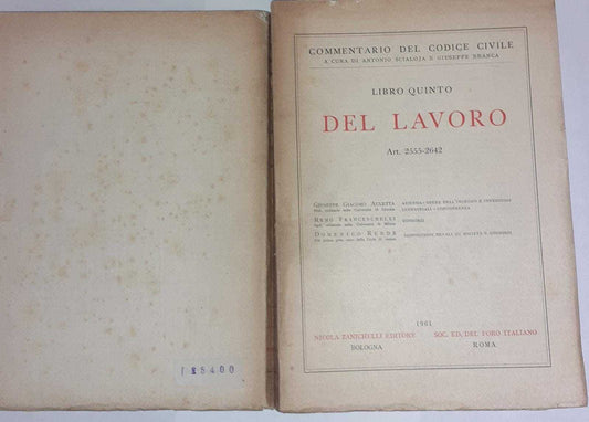 Commentario del codice civile. Libro quinto del lavoro Art. 2555-2642 - copertina