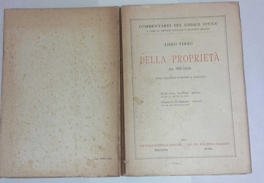 Commentario del codice civile. Libro terzo della prorieta' Art.957-1026 - copertina