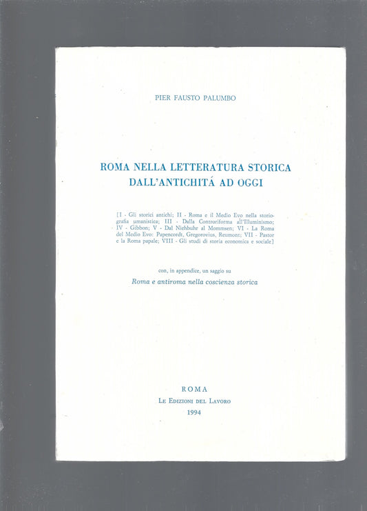 Roma nella letteratura storica dall'antichità ad oggi - copertina