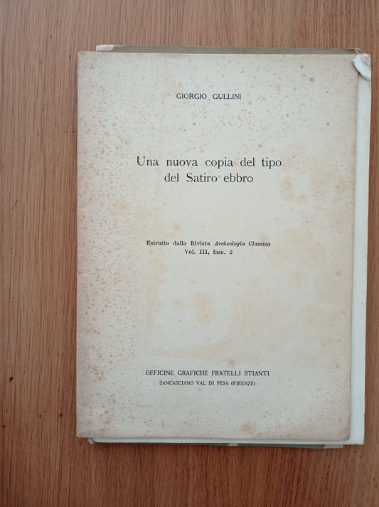 Una nuova copia del tipo del Satiro Ebbro - copertina