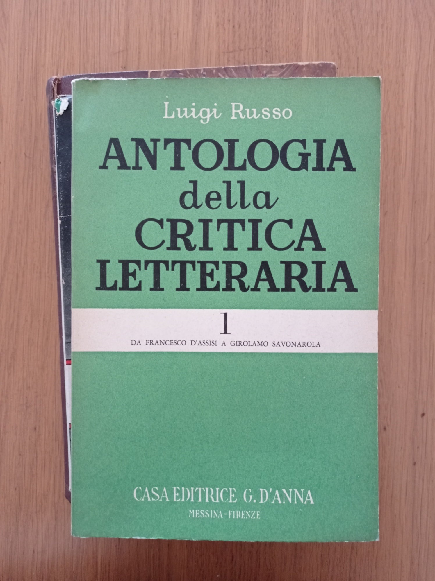Antologia della critica letteraria vol. 1 e 2 - copertina