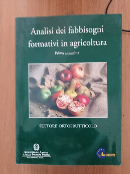 Analisi dei fabbisogni formativi in agricoltura - copertina