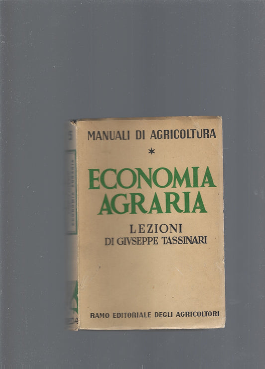 Economia agraria - copertina