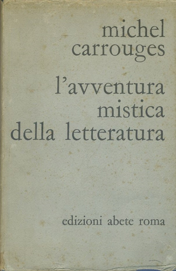 L'avventura mistica della letteratura - copertina