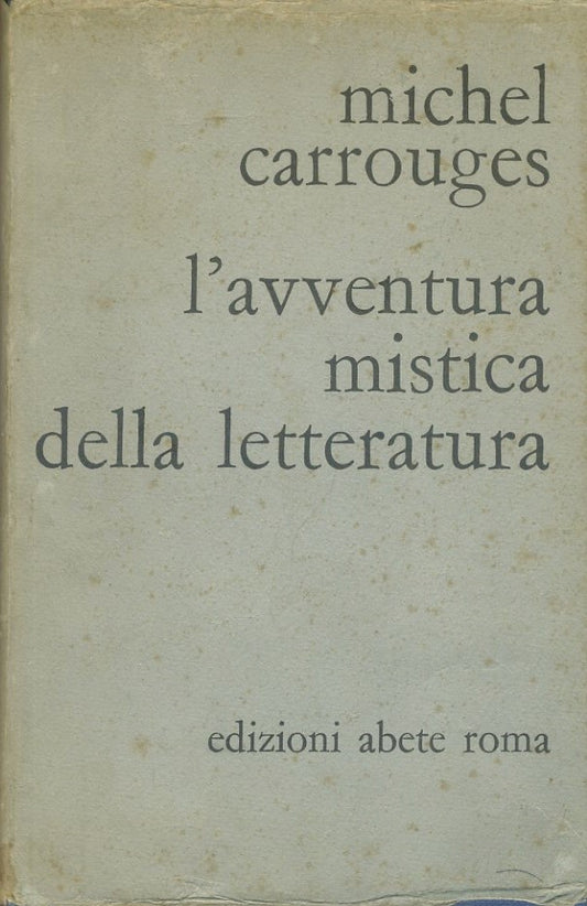 L'avventura mistica della letteratura - copertina