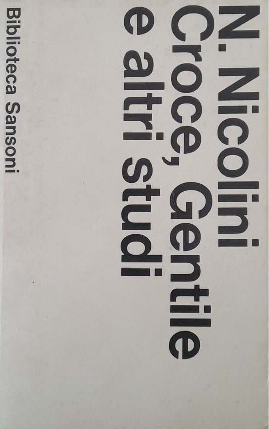 Croce, Gentile e altri studi - copertina