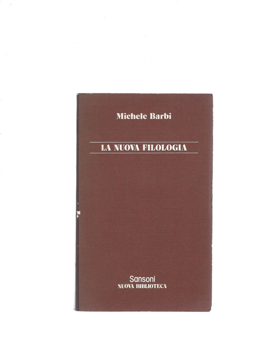 La nuova filologia - copertina