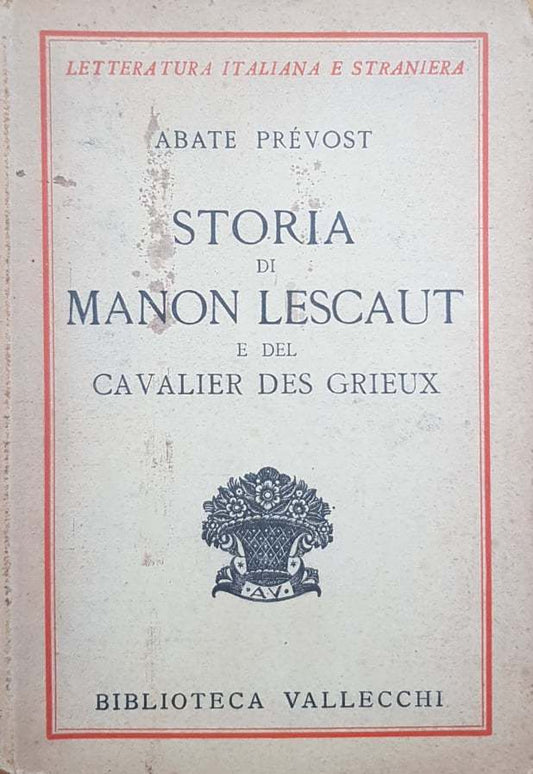 Storia di Manon Lescaut e del cavalier Des Grieux - copertina