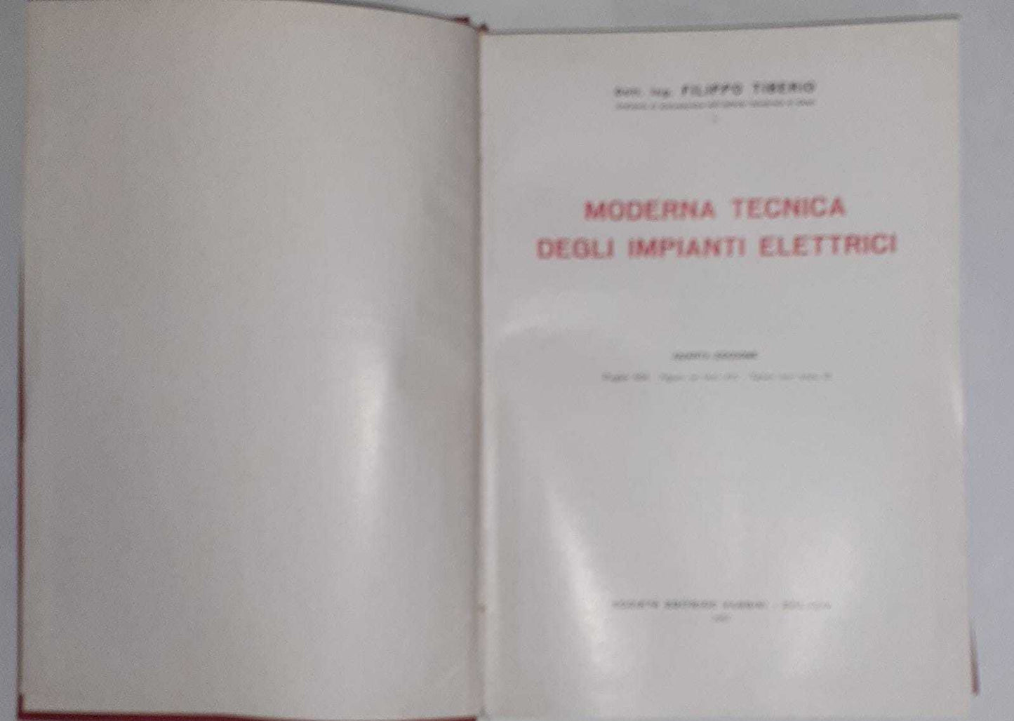 Moderna tecnica degli impianti elettrici - copertina