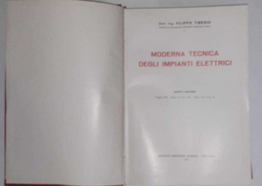 Moderna tecnica degli impianti elettrici - copertina