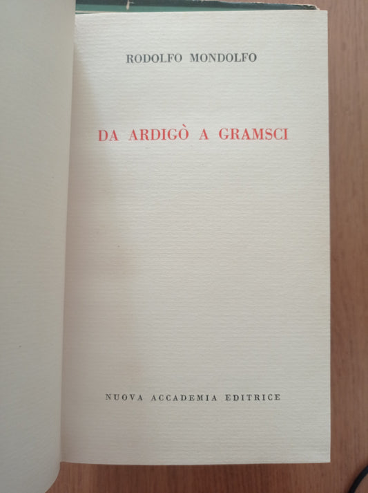 Da Ardigò a Gramsci - copertina