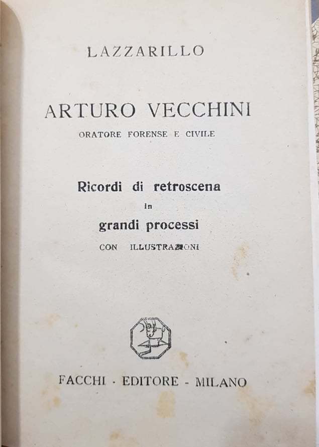 Ricordi di retroscena in grandi processi. - copertina
