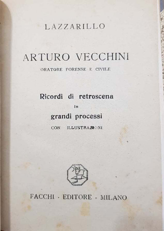 Ricordi di retroscena in grandi processi. - copertina
