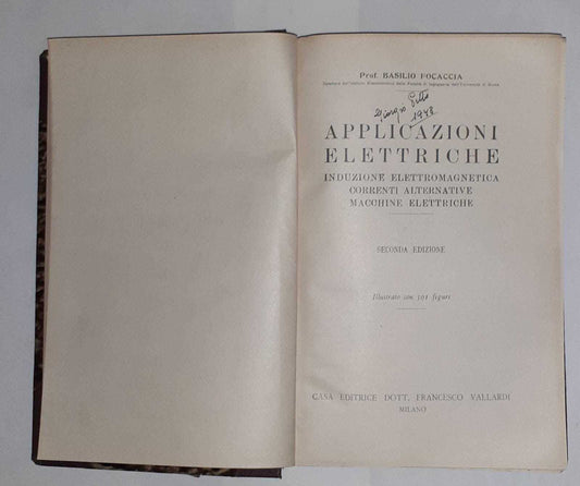 Applicazioni elettriche. Induzione elettromagnetica correnti alternative macchine elettriche - copertina