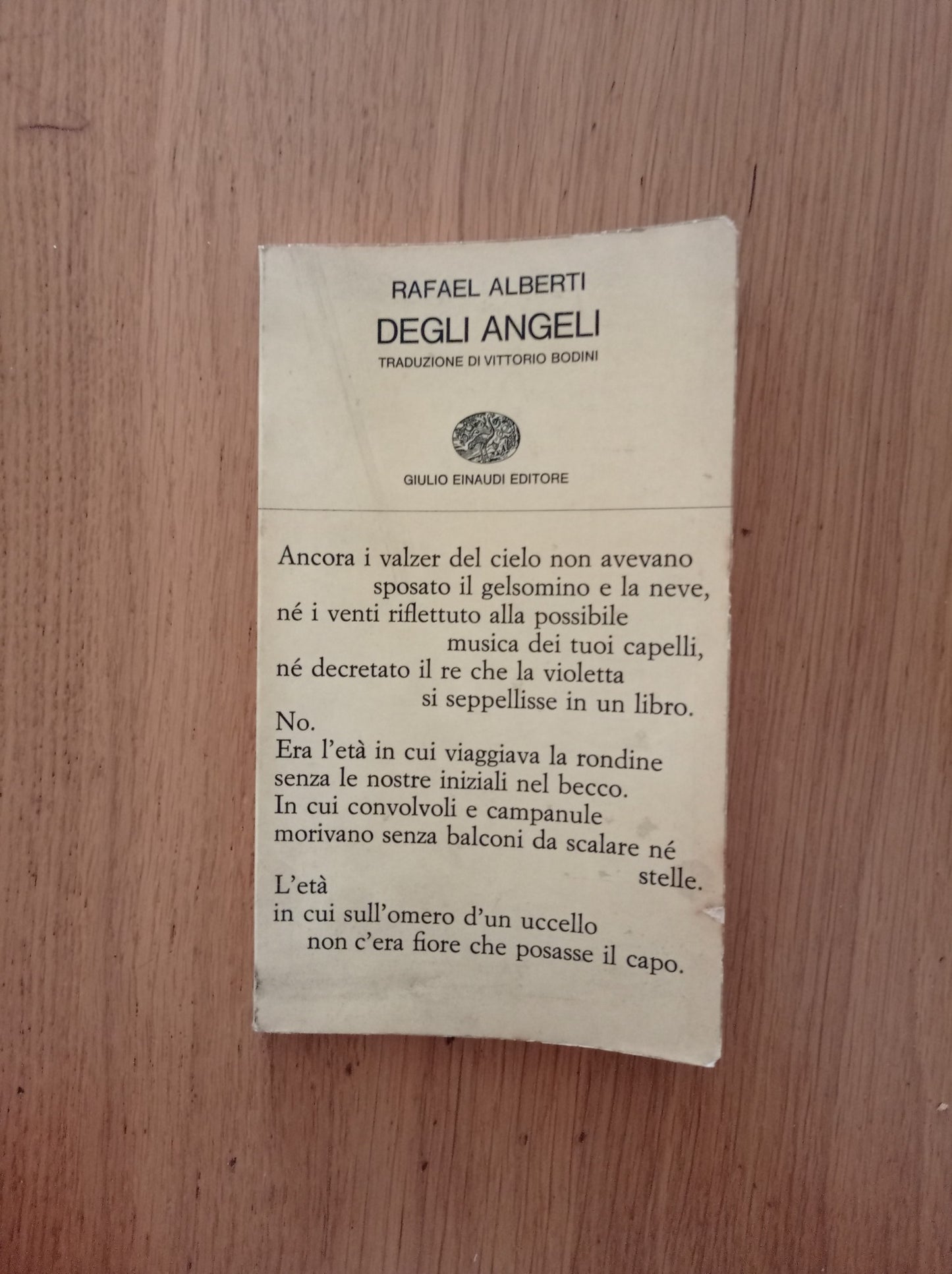 Degli angeli - copertina