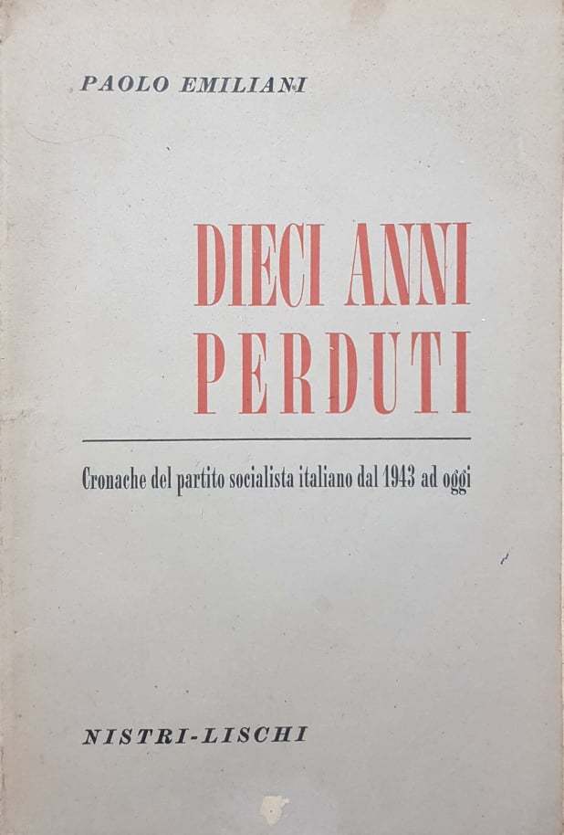 Dieci anni perduti - copertina