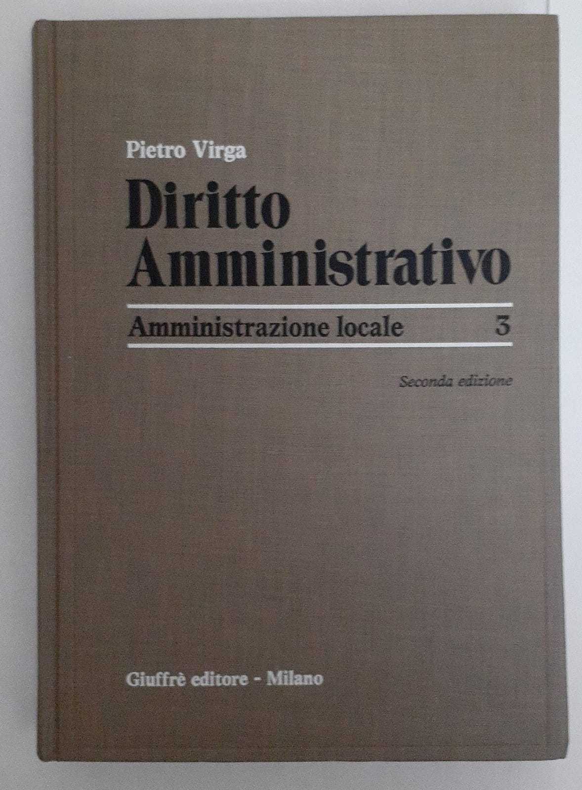 Diritto Amministrativo.  Amministrazione locale 3 - copertina