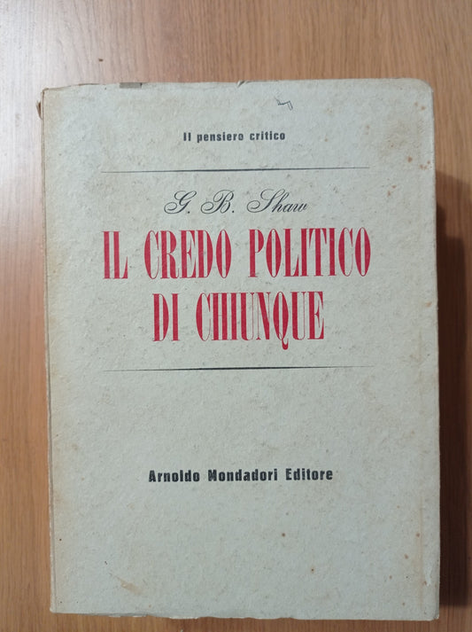 Il credo politico di chiunque - copertina