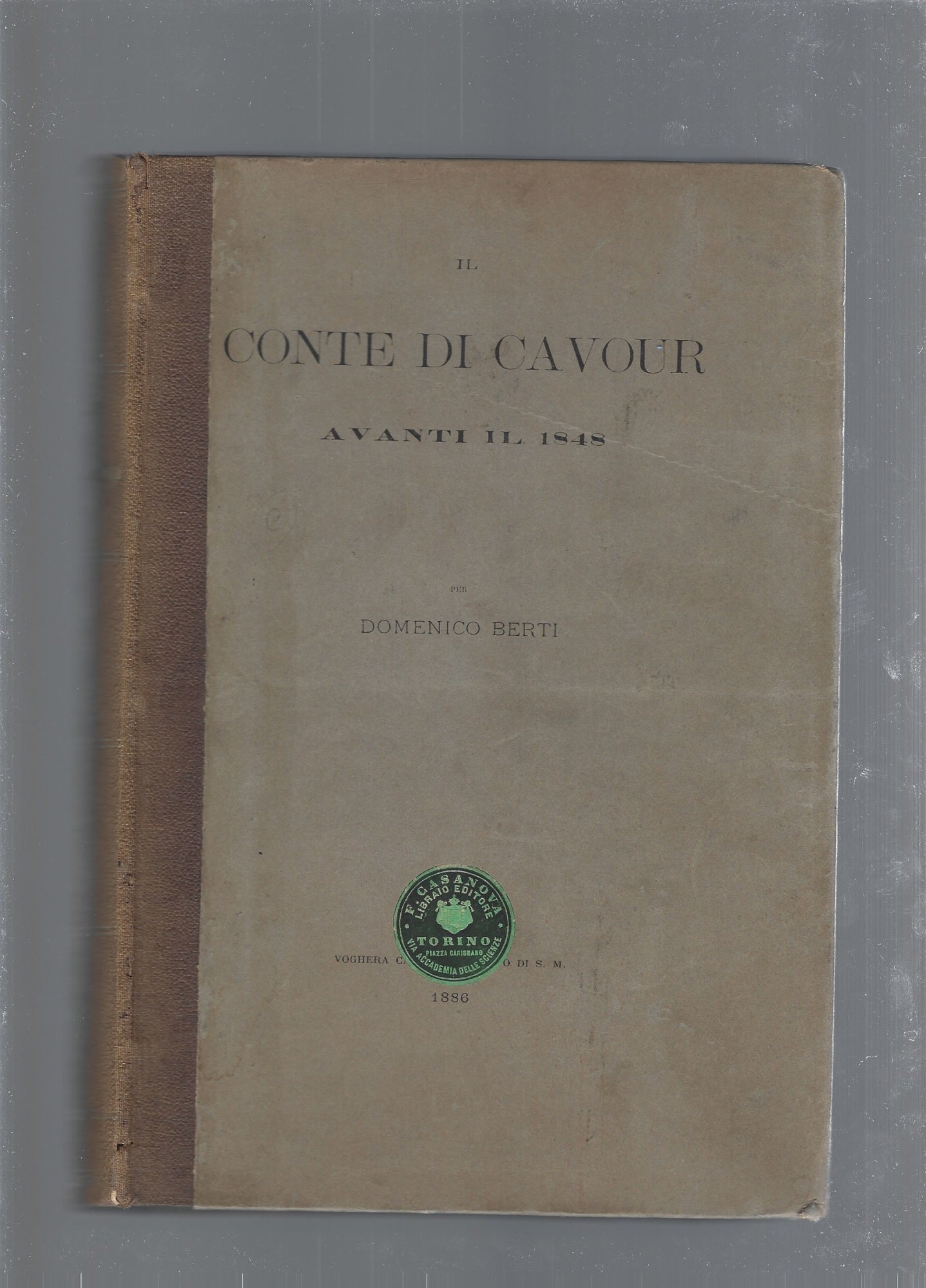Il Conte di Cavour, avanti il 1848 - copertina