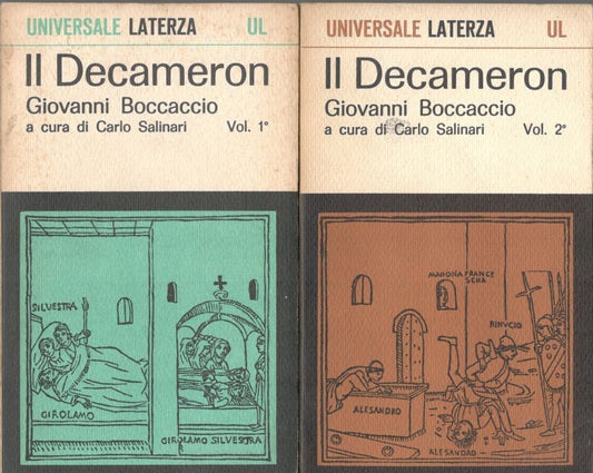 Il Decameron, volume 1° e volume 2° - copertina