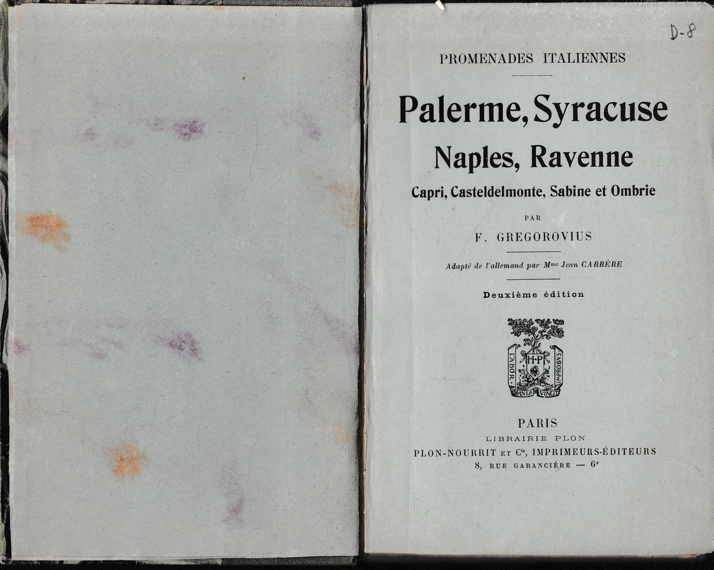 Palerme, Syracuse, Naples, Ravenne, Capri, Castedelmonte, Sabine et Ombrie - copertina