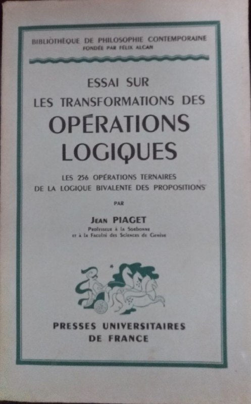 Essai sur les transformations des operations logiques - copertina