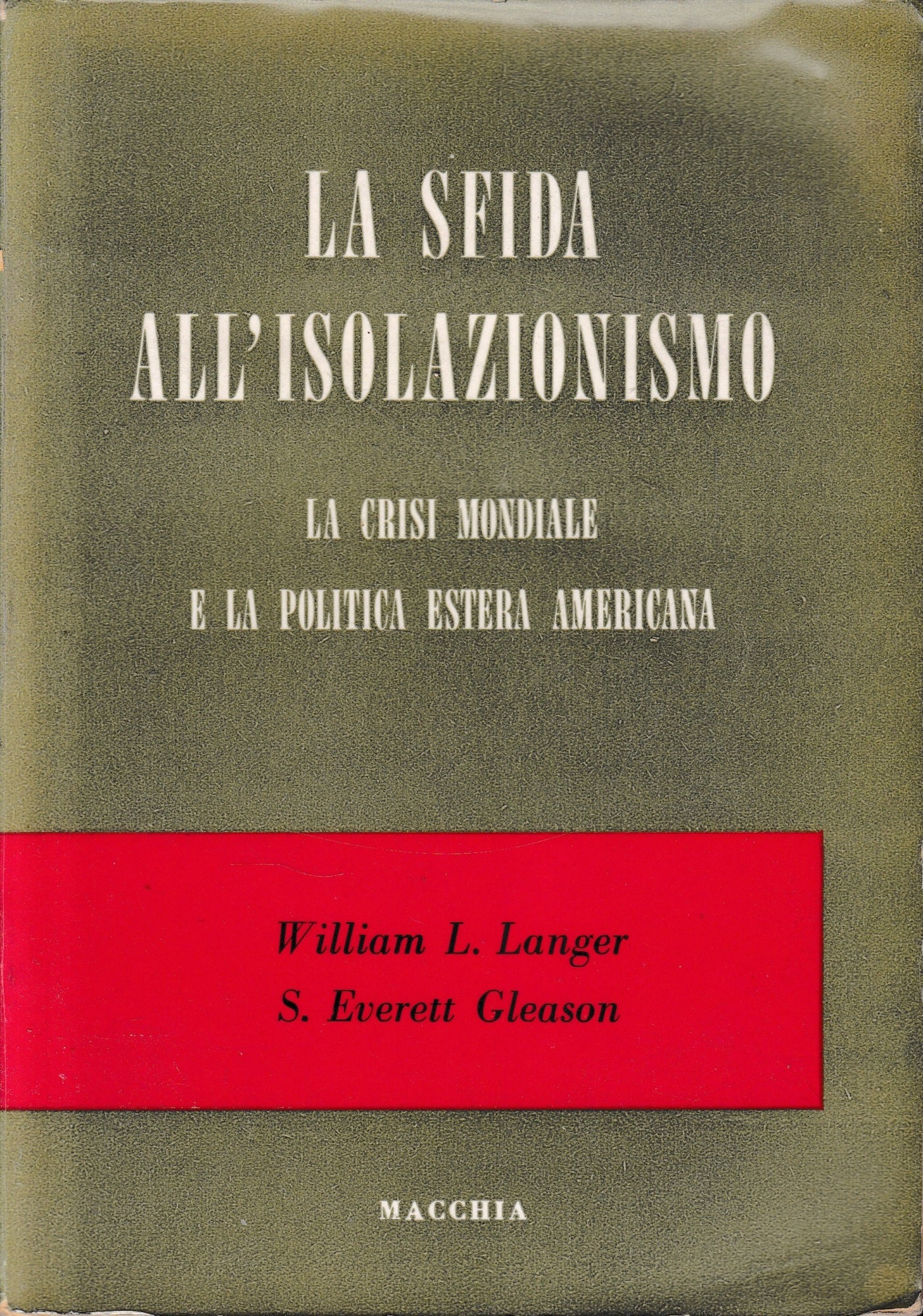 La sfida all'isolazionismo - copertina