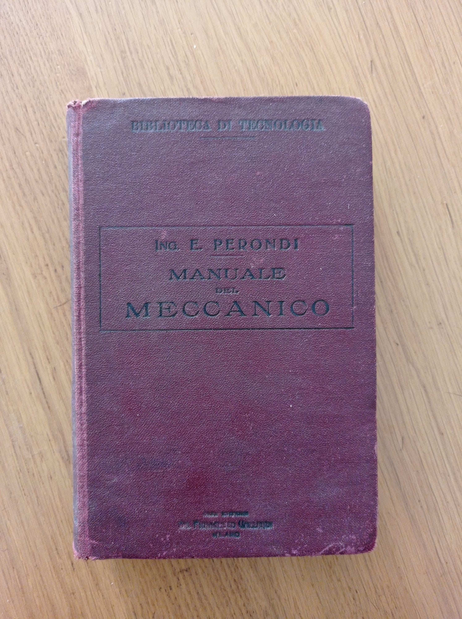 Manuale del meccanico - copertina