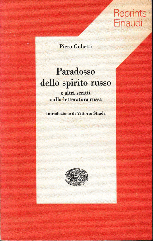 Paradosso dello spirito russo e altri scritti sulla letteratura russa - copertina