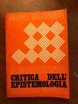 Critica dell'epistemologia - copertina