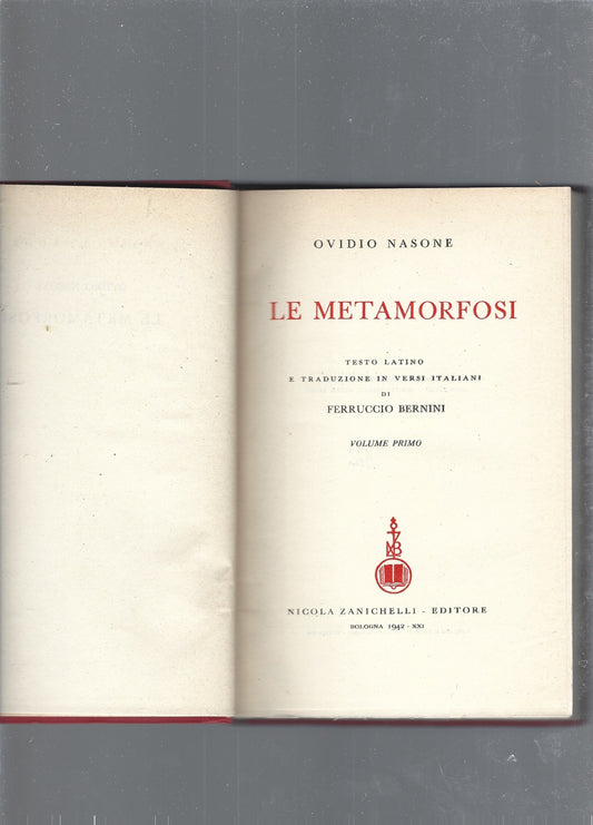 Le metamorfosi, 2 volumi - copertina