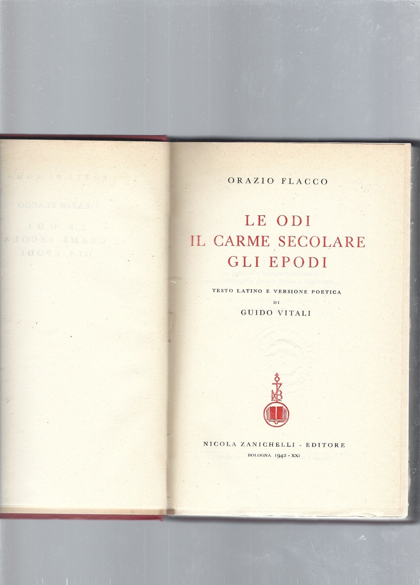 Odi e Epodi - copertina