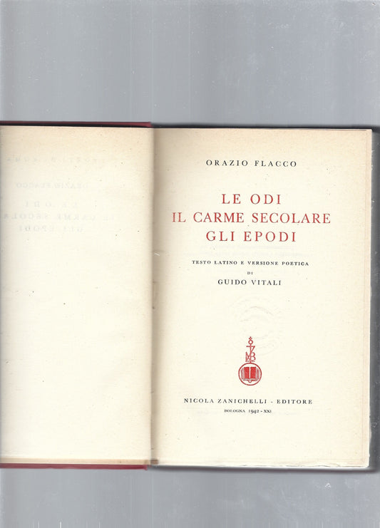 Odi e Epodi - copertina