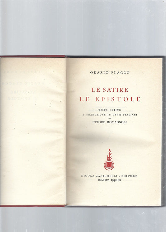 Satire e epistole - copertina
