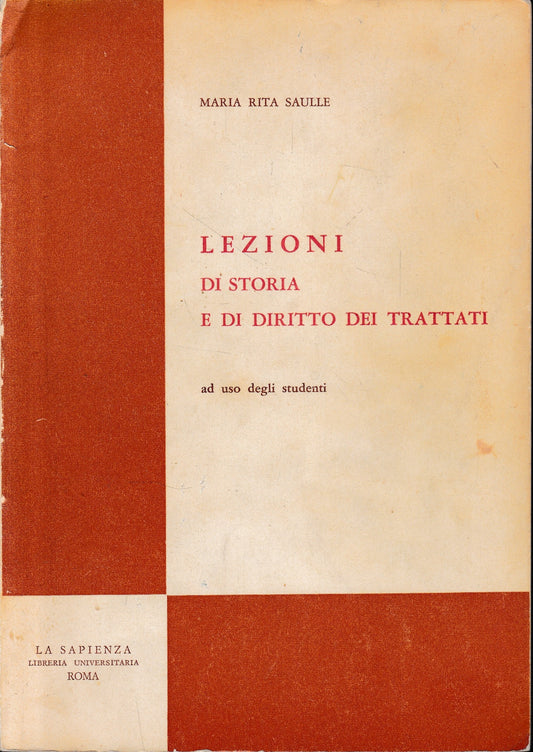 Lezioni di storia e di diritto dei trattati - copertina