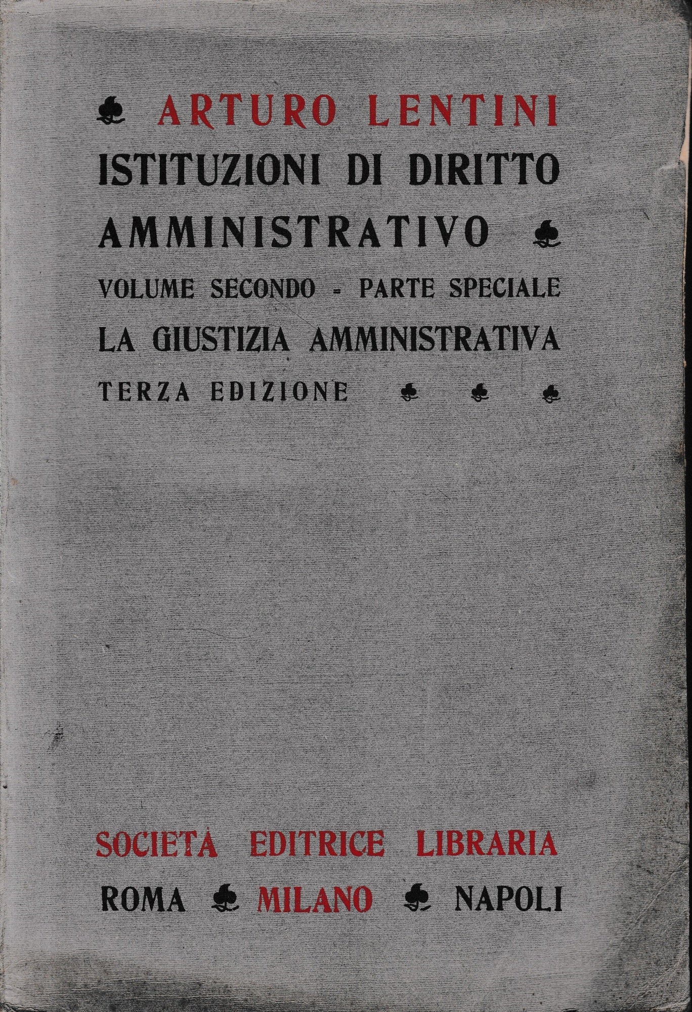 Istituzioni di diritto amministrativo, vol. 2° - copertina