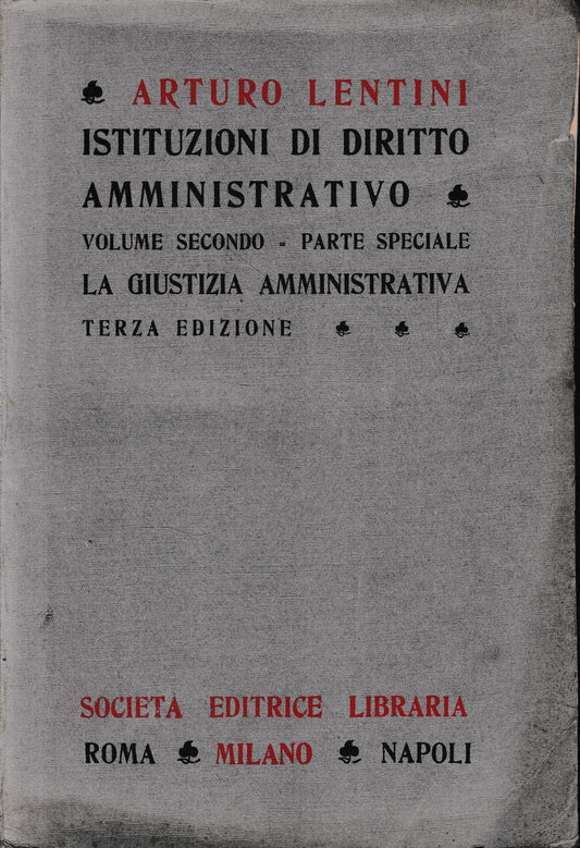 Istituzioni di diritto amministrativo, vol. 2° - copertina