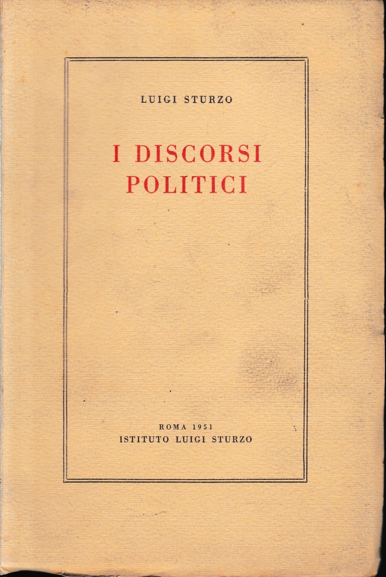 I discorsi politici - copertina