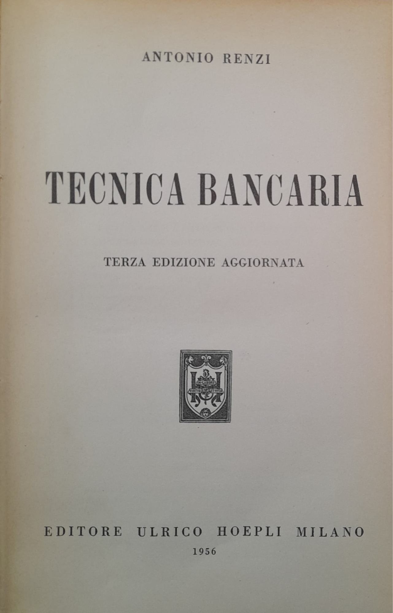 Tecnica bancaria - copertina