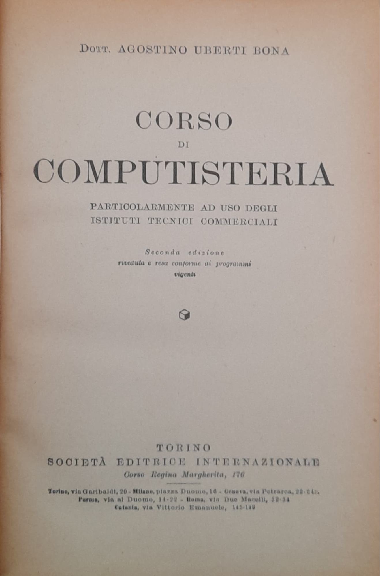 Corso di computisteria - copertina