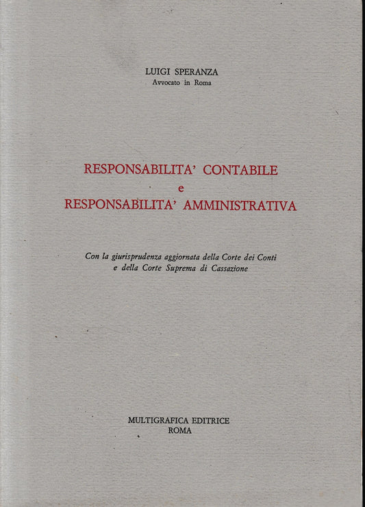 Responsabilità contabile e responsabilità amministrativa - copertina