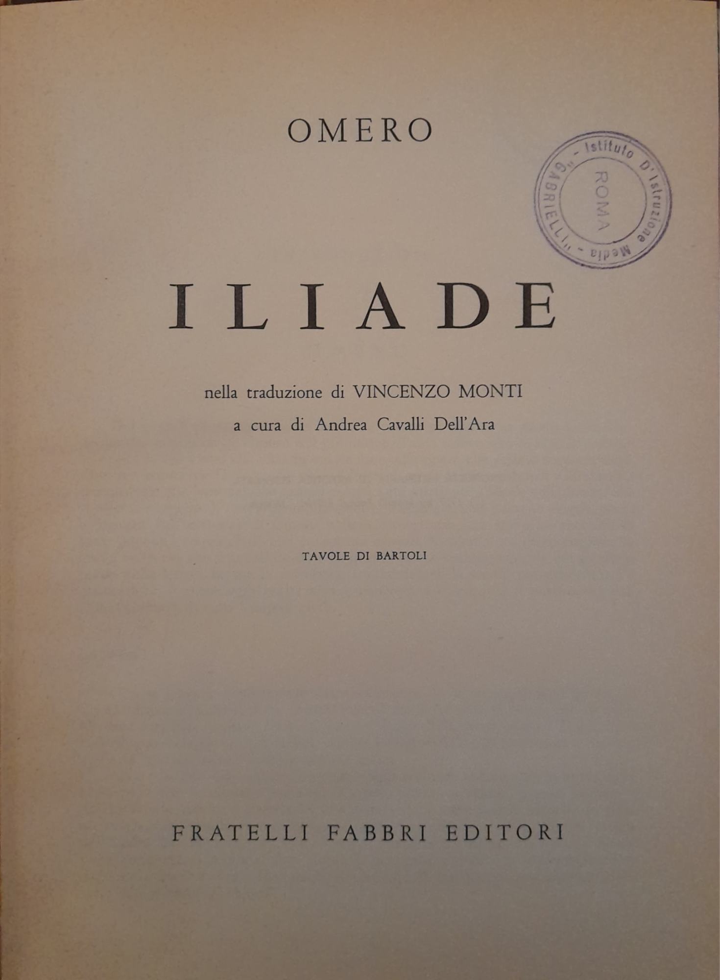 Iliade - copertina
