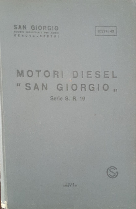 Motori diesel "San Giorgio". Serie S.R. 19 - copertina