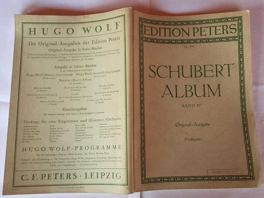 Gesänge für eine Singstimme mit Klavierbegleitung, nach den ersten Drucken revidiert von Max Friedlaender. Band IV - copertina