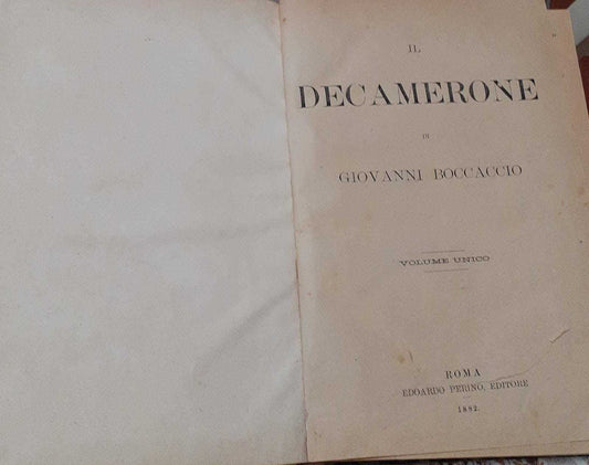 Il Decamerone. Volume unico - copertina