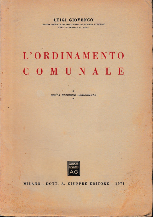 L'ordinamento comunale - copertina