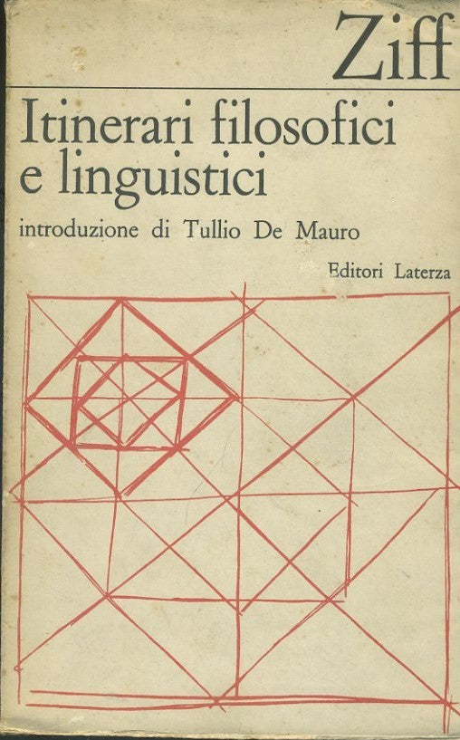 Itinerari filosofici e linguistici - copertina